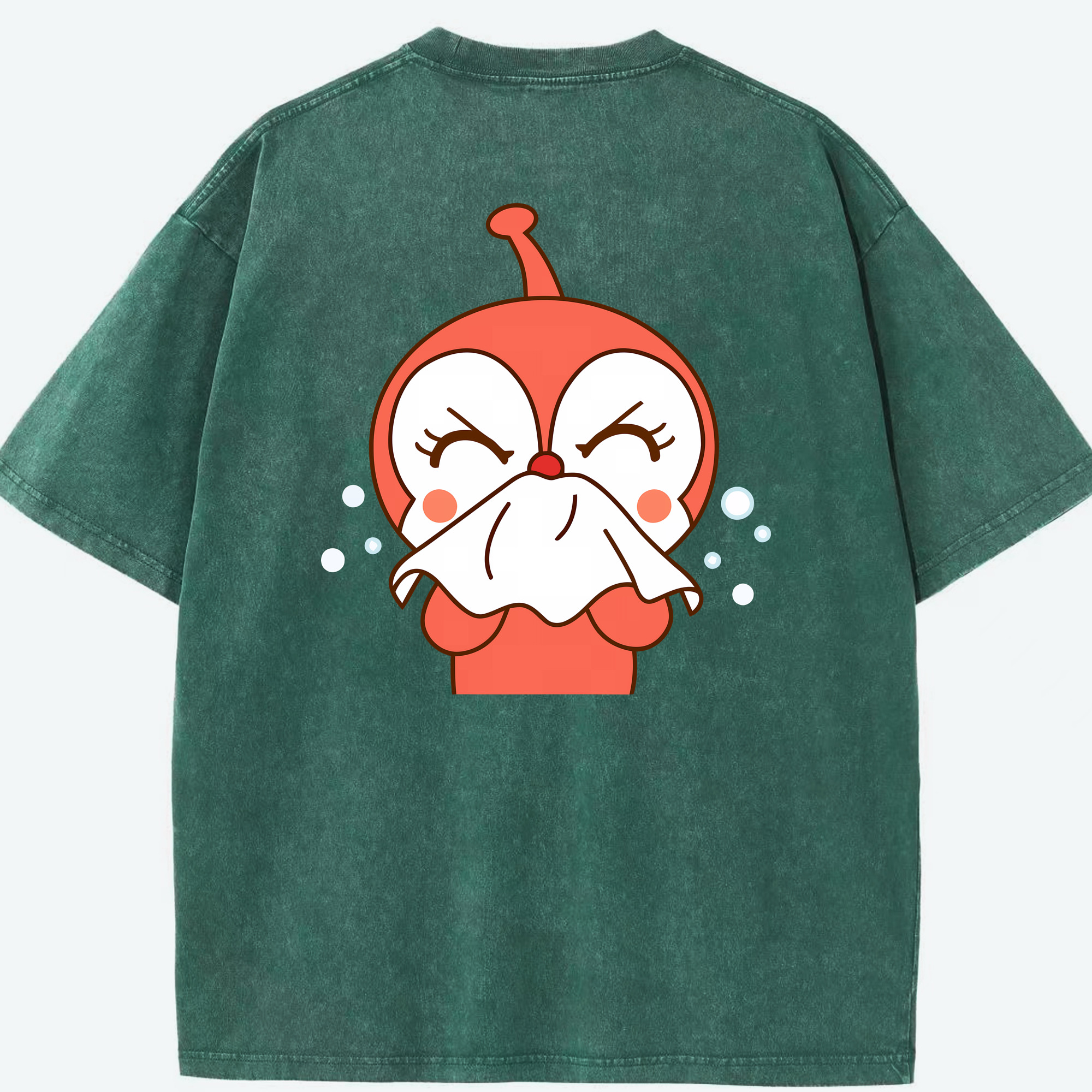 （画像用） アンパンマン Anpanman 綿100% ヴィンテージ風 半袖Tシャツ（背面プリント）